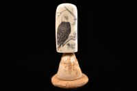 PERCHING EAGLE SCRIMSHAW